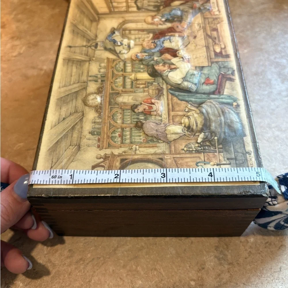 ANTON PIECK 3D Decoupage Trinket/Jewelry Box — Decorative Box Vintage